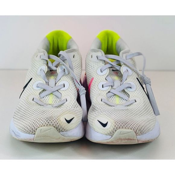 Nike Renew Run Platinum Pink Blast White Black Pink CK6360-005 Women's Sz 8.5 - Picture 1 of 5